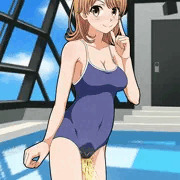 一○いろはのスク水お漏らし