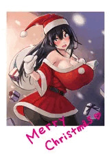 四白眼のサンタさんのクリスマスカード