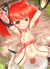 外に連れ出され、お仕置きされるドジっ子メイドです