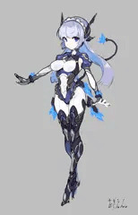 雑誌表紙イラスト用キャラクターデザイン+構図ラフ