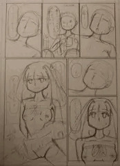 ミーアの仕事風景本のラフ