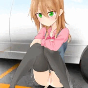 駐車場で