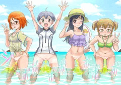 ビーチでおしっこ撮影会