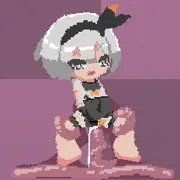 サイトウちゃん触手で負かすドットエロアニメ