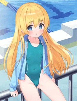 競泳水着にパーカー
