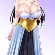 クイーンの立ち絵。私服姿、乳輪ちょい見えドレス姿。ママン3より。