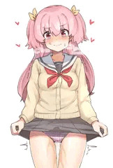 桃井愛莉ちゃんのたくし上げおもらし