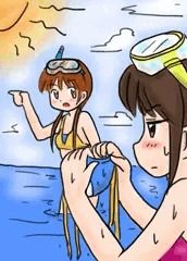 海水浴での羞恥