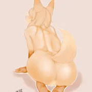 背面のお狐お姉さん