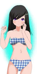 チューブトップビキニの女の子