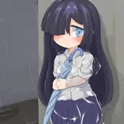 あまりに水害に遭うので雨具を買ってもらったみなもちゃん