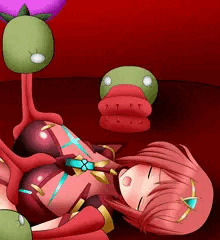 ブチュルスに襲われるホムラ