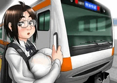 決定的瞬間を捉える直前の鉄JK