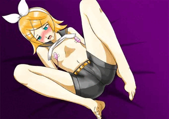 鏡音リンを乳首ローター責め