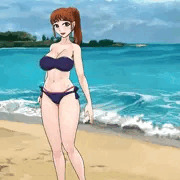 暑くなってきたので水着を描きました。（差分あり）