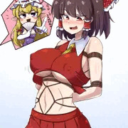 緊縛される霊夢