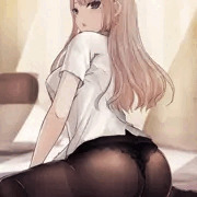 デカ尻タイツ黒パンギャル