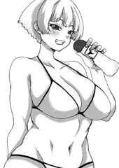 夏本番に向けてサンオイルを塗る練習させる女