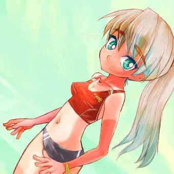 銀髪ポニテ陸上少女さん