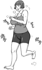 ポチャ子走る