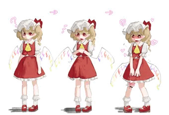 突然生えたふたなりおちんちんがどんどん巨大化していくフランちゃん