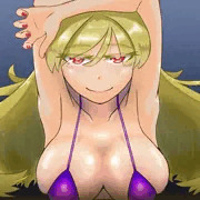 ぶっかけ金髪ビキニ姉ちゃん