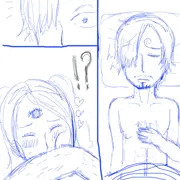 ONE PIECE サンジが、寝ていると…
