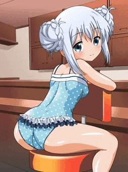 水着チノちゃんにイタズラ