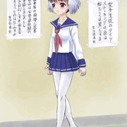 学校の廊下を歩くオデットちゃん