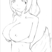 おっぱいの大きいけもみみ女の子