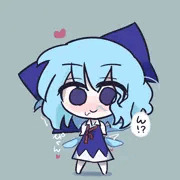 さっと服を着たチルノ