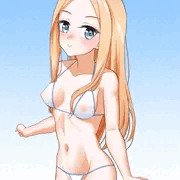 アビーと透け透けマイクロビキニ