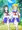 なかよし女子中学生の登校イラスト