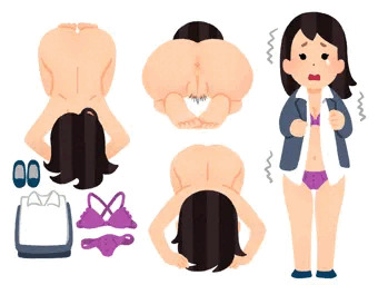 土下座をするＯＬのイラスト