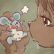 味見されるネズミくん