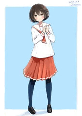 #これを見た人は短髪セーラー服少女を描く