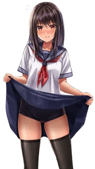 嫌々ブルマ見せてくれた