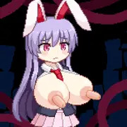 うど◯げ（触手による乳首吸いアニメーション）