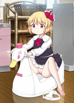 【2枚目スカ注意】ルーミアちゃん、スワン号で発射する(;^ω^)