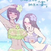 MHW 受付嬢の濡れ透け水着！