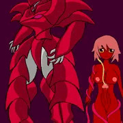 紅龍鬼の魔触装甲機神とふたなり
