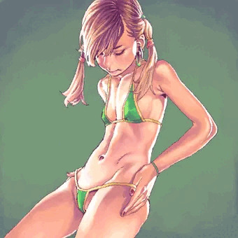 水着ツインテ