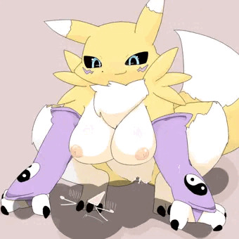 レナモンと仲良し