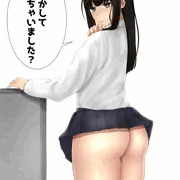 真面目そうな黒髪の女の子がお尻で誘惑してきた！！
