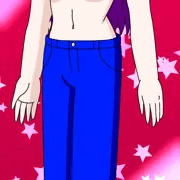 青ズボン姿の麻宮アテナ