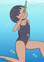 筒で息をする娘
