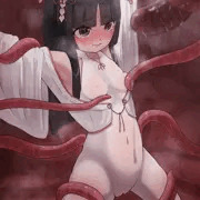 触手に捕らわれた妹巫女