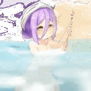温泉紫シュシュ