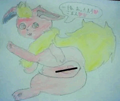 アナログ過去絵20　ブースターちゃん