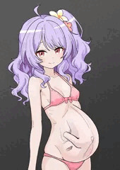 ボテ腹ビキニ_プルメリア